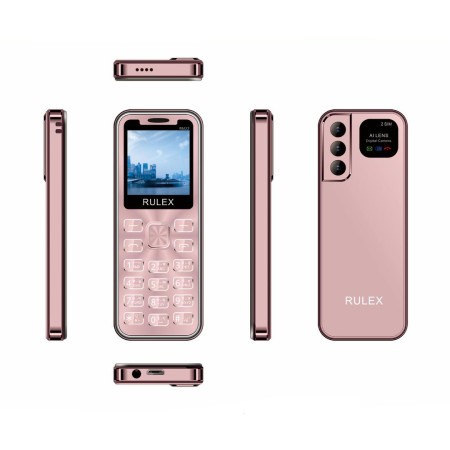 RULEX RM22 Dual SIM Mini Card Mobile Phone Golden Pink