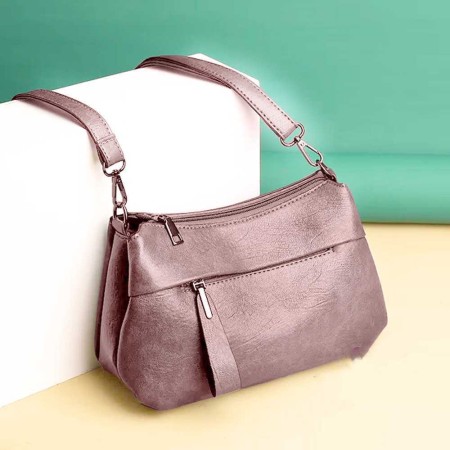 Women Crossbody Artificial Leather Bag ( cream color )