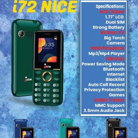 icon i72 nice dual sim supported phone 