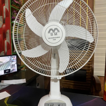 16" rechargeable oscillating five blade fan 