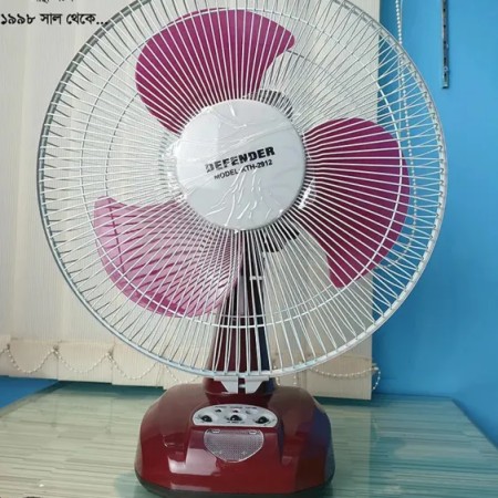 Defender KN-2912 12 inch Rechargeable  Fan With LED Light