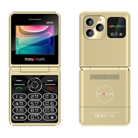 Maximum MB10 Diamond Folding Feature Phone - Gold