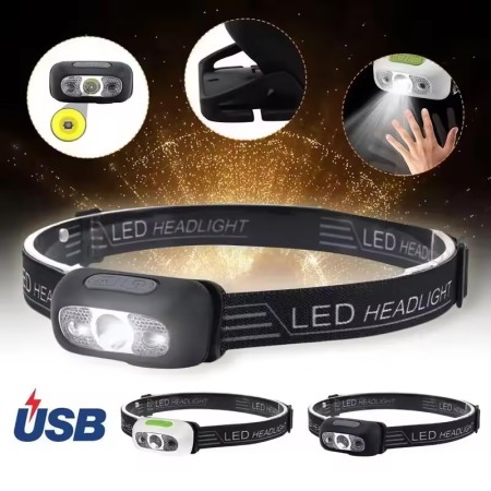 Super Bright light Sensor Mini LED Headlamp