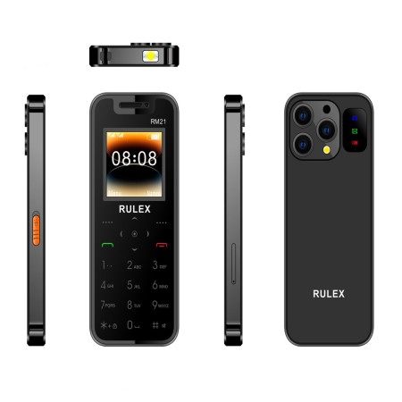 RULEX RM21Dual SIM  Mini Card Mobile Phone Black Color