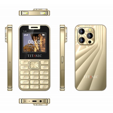 Titanic T25 Dual Sim Feature Phone - Gold
