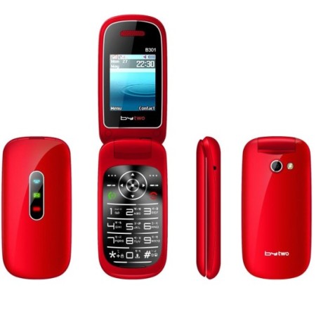 Bytwo 301 Dual Sim Supported Phone RED Color