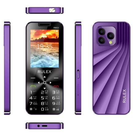 RULEX R22 Pro Max Feature Phone Purple Color