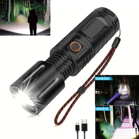 10000MAH Battery RECHARGEABLE LED TORCH LIGHT