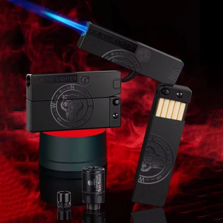 2-in-1 Creative Folding  Cigarette Case Butane Gas Lighter