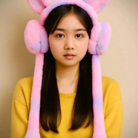 1 PCS Fluffy Rabbit Ear Winter Earmuffs
