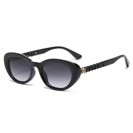 2026 Luxury Designer Retro Oval Sunglasses  Sunglass for Women -Black