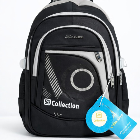 Unisex Waterproof School Backpack – Lightweight (Black)