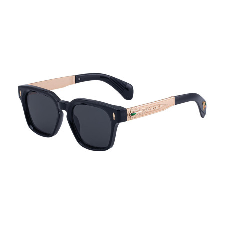 Moscot Premium sunglass 98394 - Golden Frame Black Lens