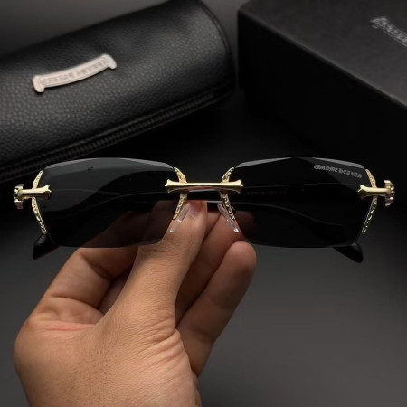 Chrome Hearts  Luxury Rimless Eyewear - Golden Black