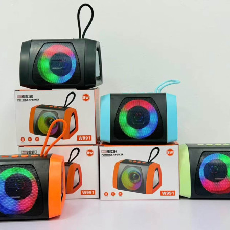 Portable RGB LED Light Speaker, Mini Wireless Speaker for Home Party & Outdoor Camping -W991