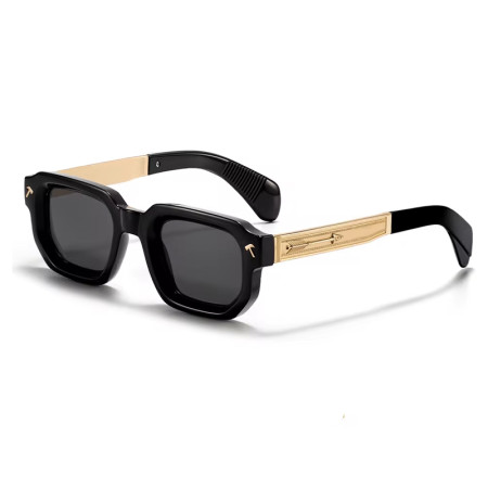 MOSCOT Premium Square Black Gold Luxury Sunglasses