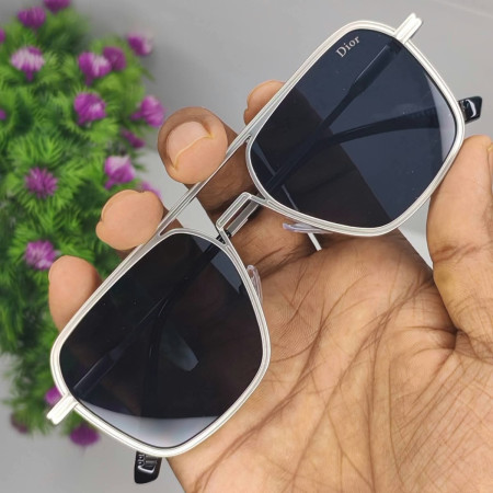 Premium Quality  Full Metal  Sunglasses (Silver)