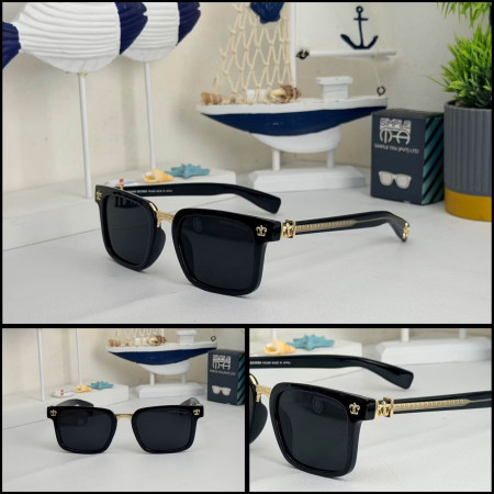 Chrome Heart Luxury Black Gold Edition Sunglasses