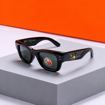 RB Glossy Royal Edge Black Frame Sunglasses