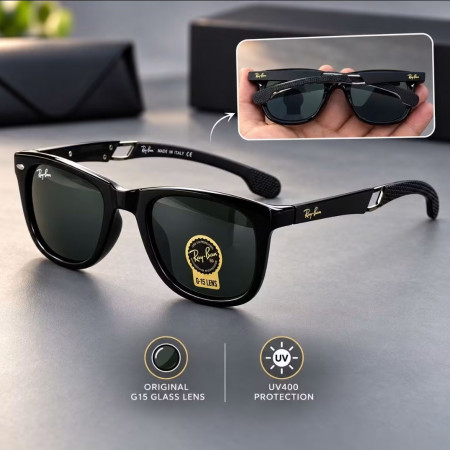 RB Classic Wayfarer Metal Sunglass – Black